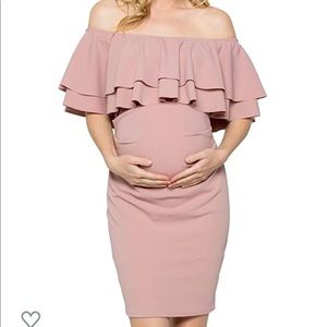Off the shoulder Maternity Dress